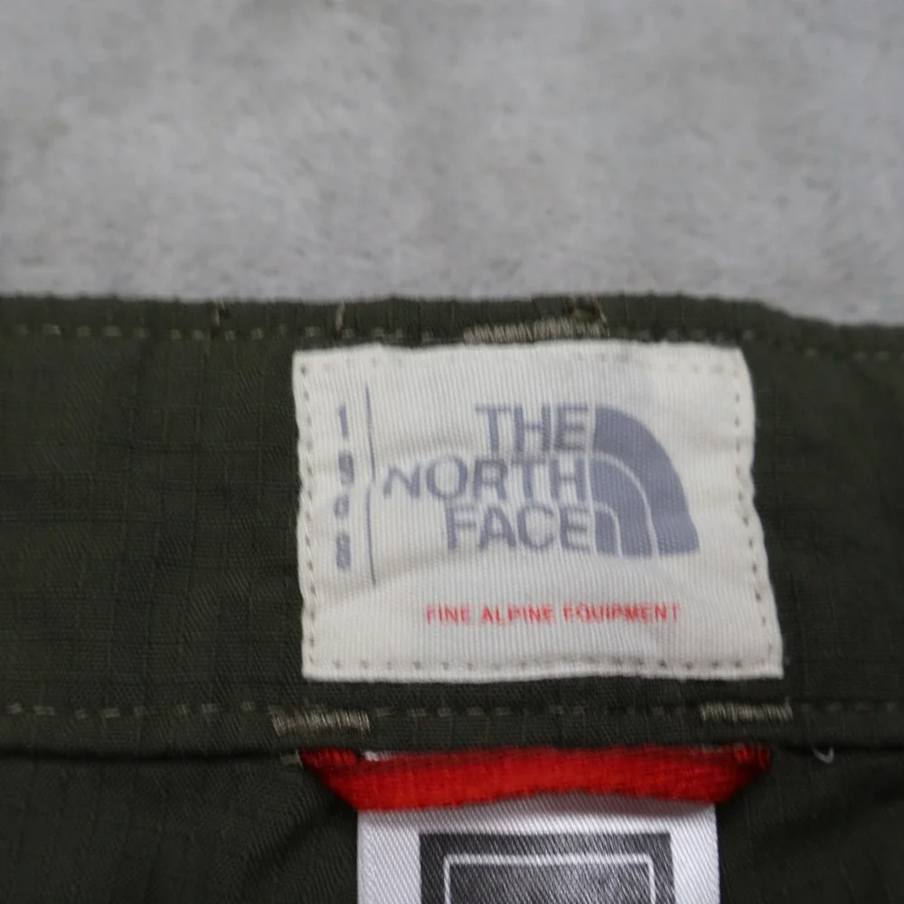North Face Pants Men 36x33 Green Convertible Cargo Ripstop Light Wind Rain Hike